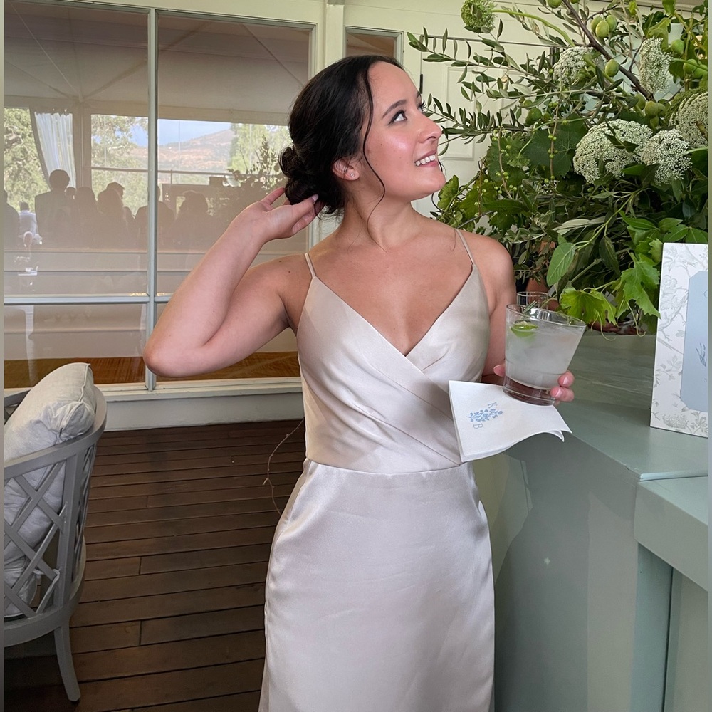 AMSALE kyle bridesmaids gown - champagne